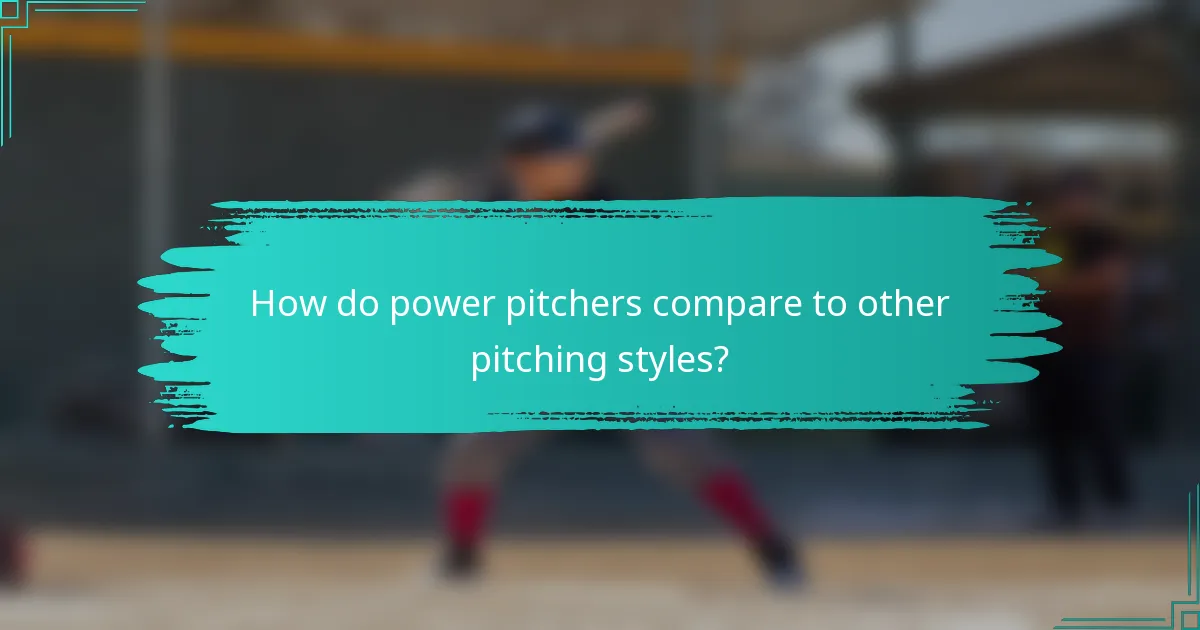 How do power pitchers compare to other pitching styles?