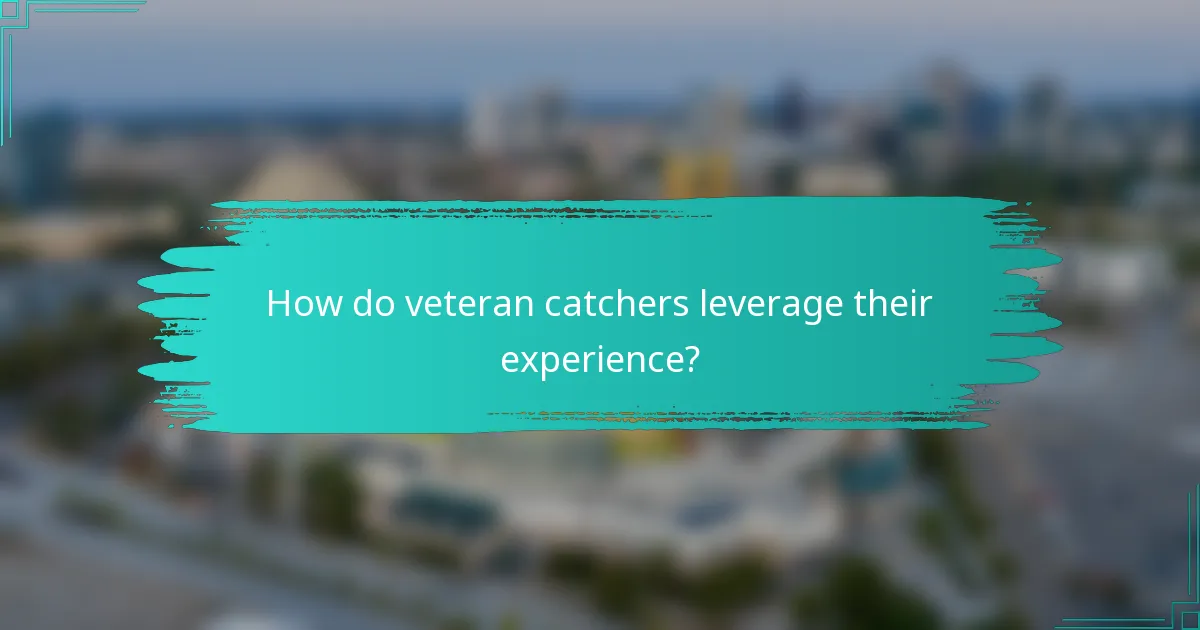 How do veteran catchers leverage their experience?