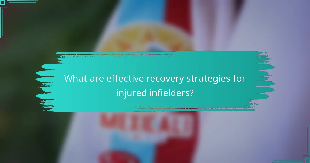 What are effective recovery strategies for injured infielders?