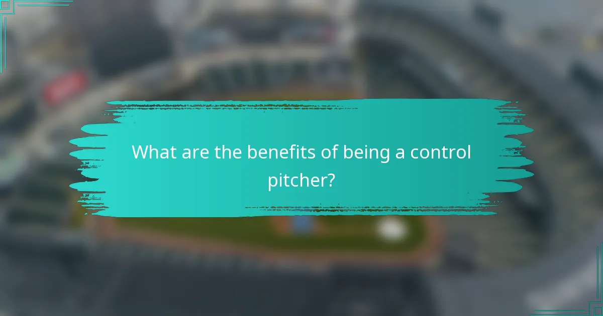 What are the benefits of being a control pitcher?
