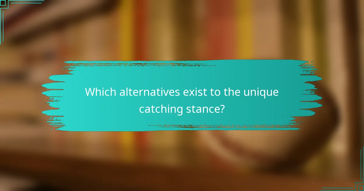 Which alternatives exist to the unique catching stance?